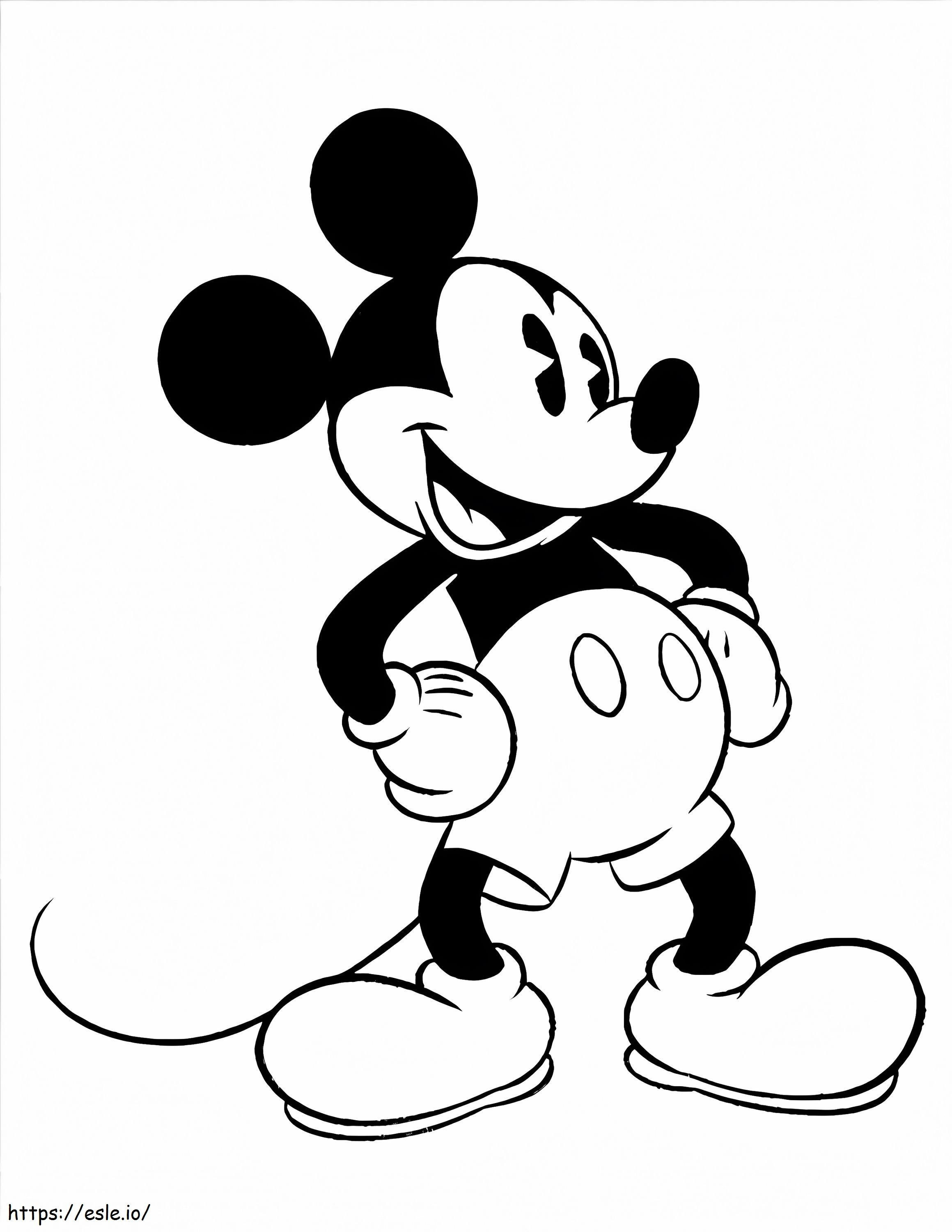 Coloriage Mickey la souris 5 à imprimer dessin
