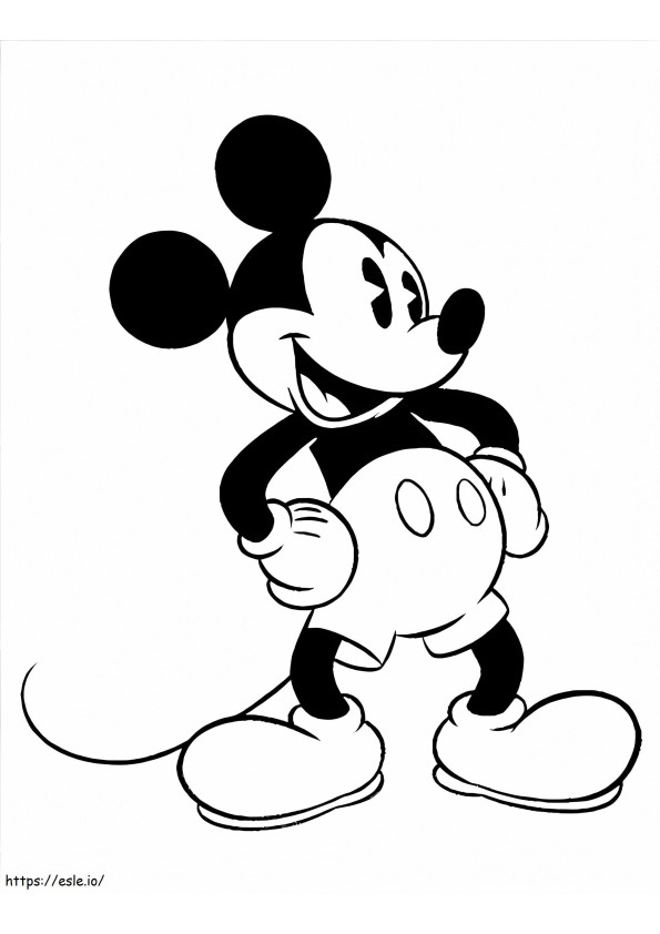 Mickey Mouse 5 kleurplaat