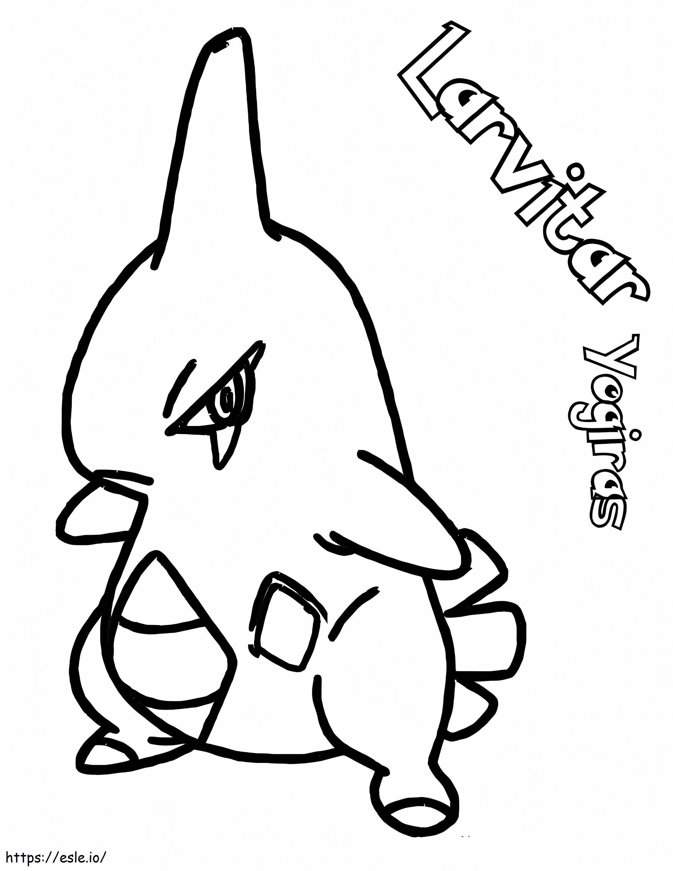 Printable Larvitar Pokemon coloring page