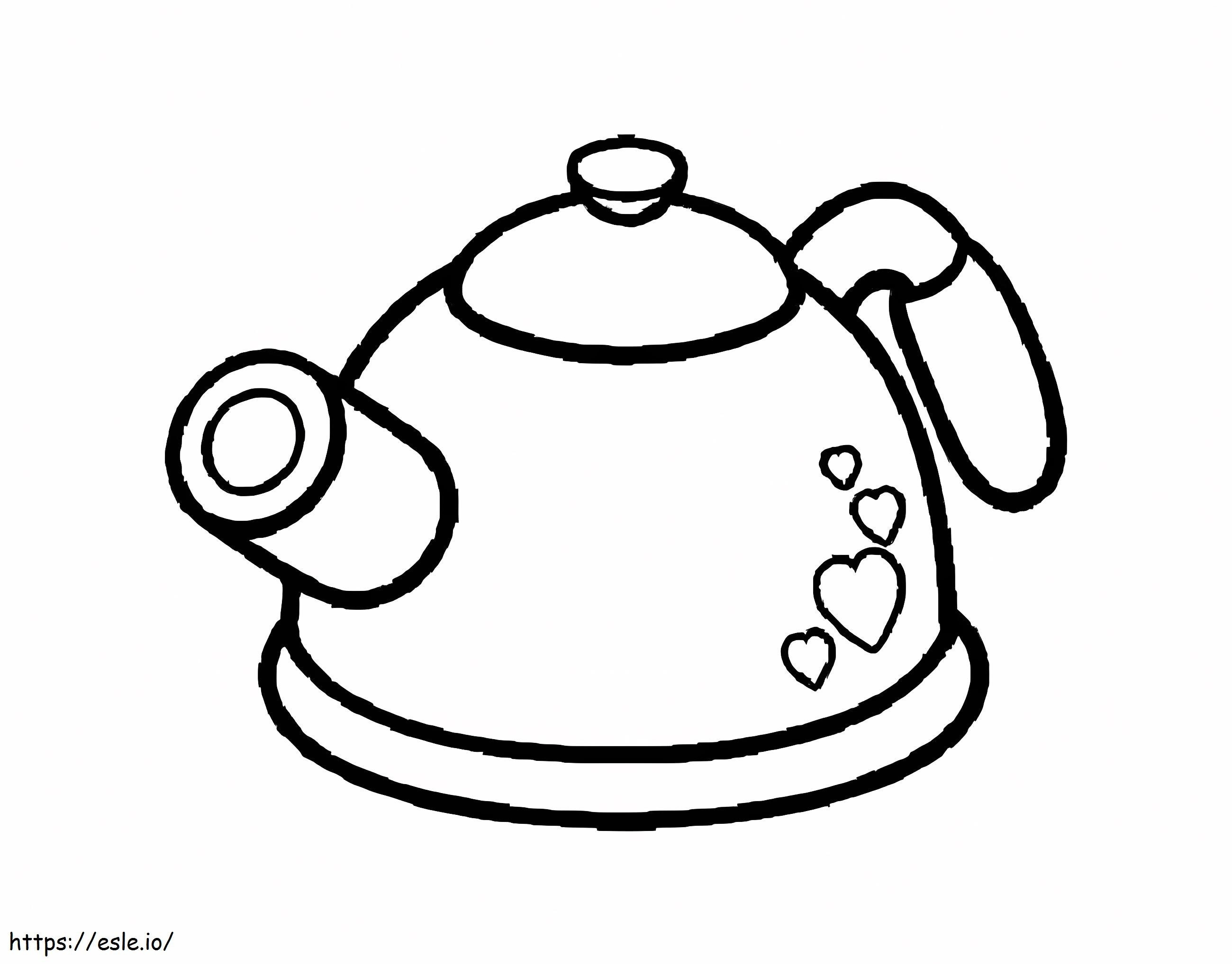 Free Teapot Printable coloring page