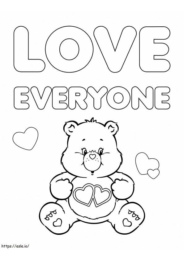 Love A Lot Bear 1 coloring page