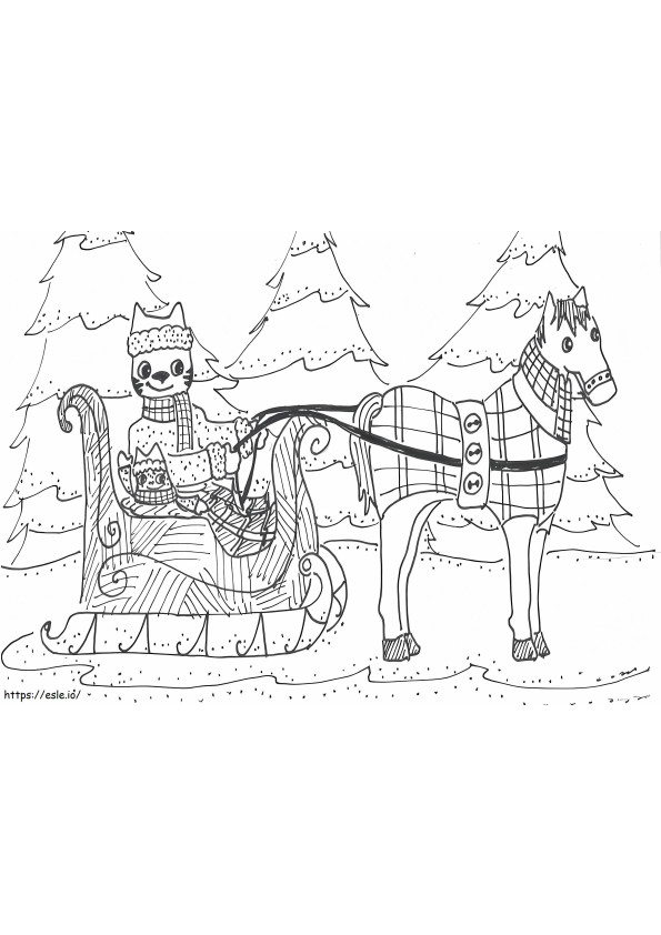Sleigh 1 coloring page