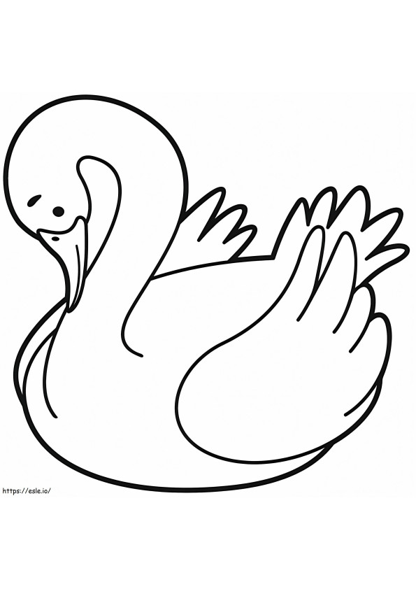 Sad Swan coloring page