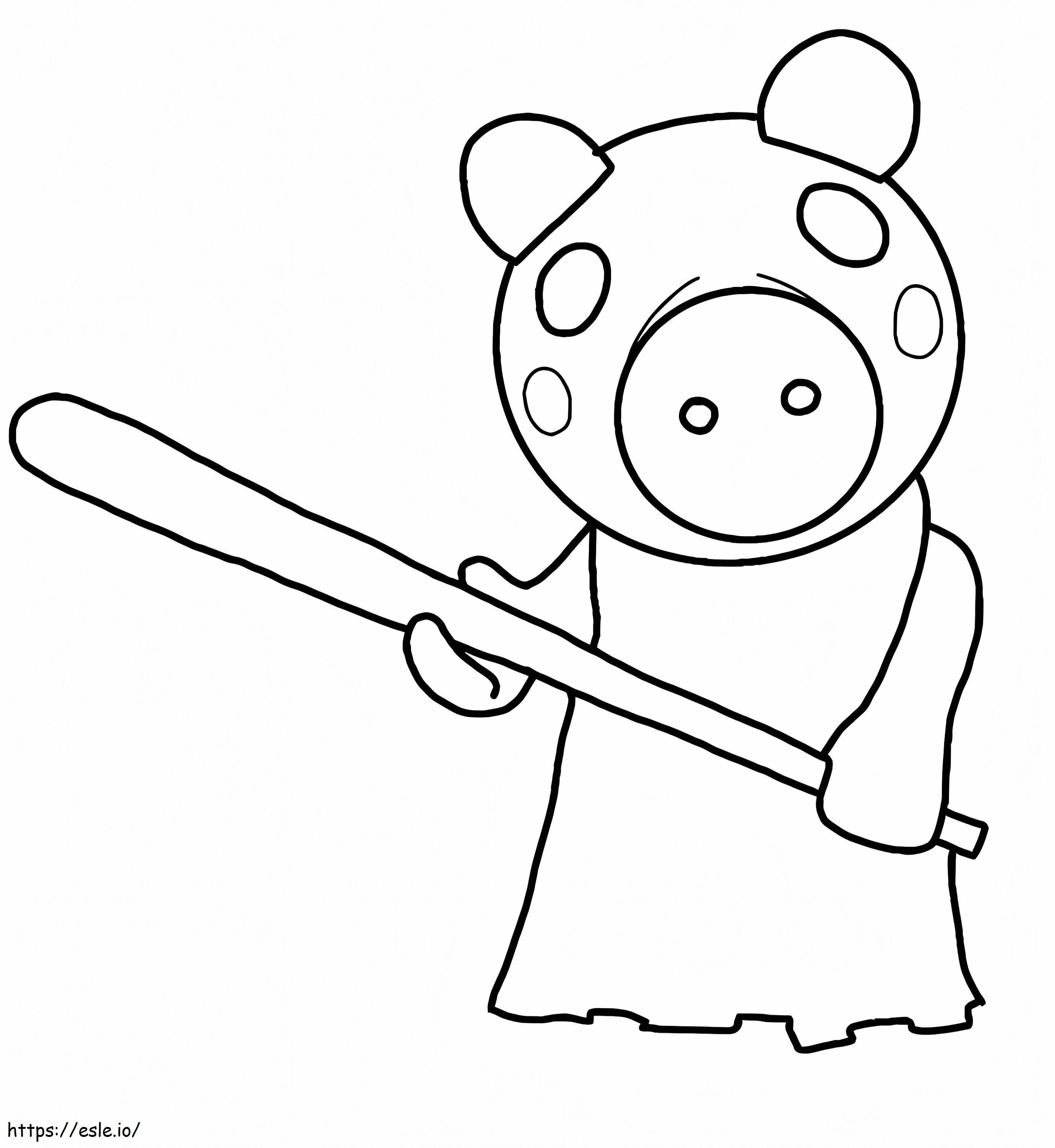 Memory Piggy Roblox coloring page