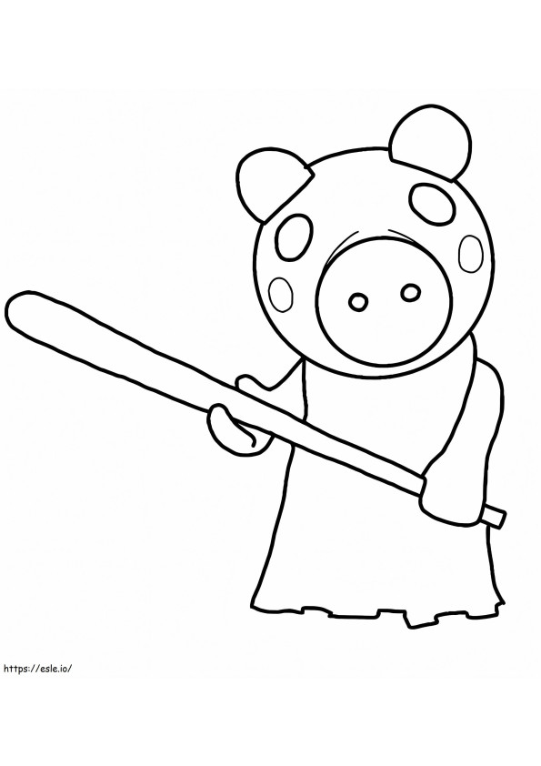 Memory Piggy Roblox coloring page