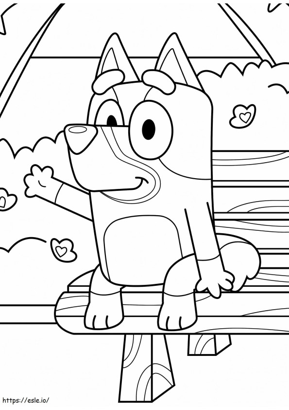 Bluey Smiles coloring page