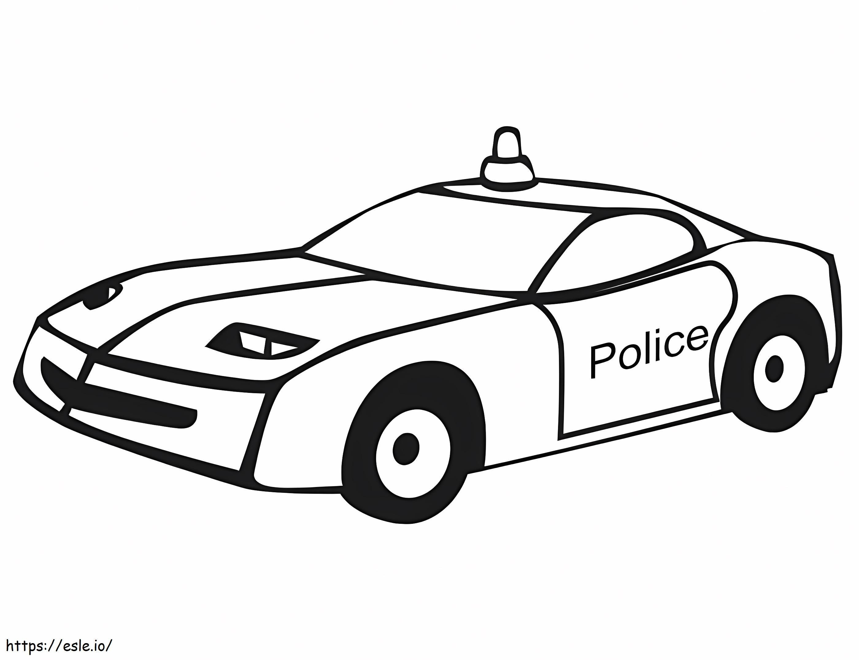 Coloriage Voiture de police gratuite à imprimer dessin