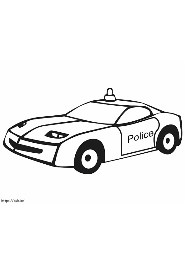 Mobil Polisi Gratis Gambar Mewarnai
