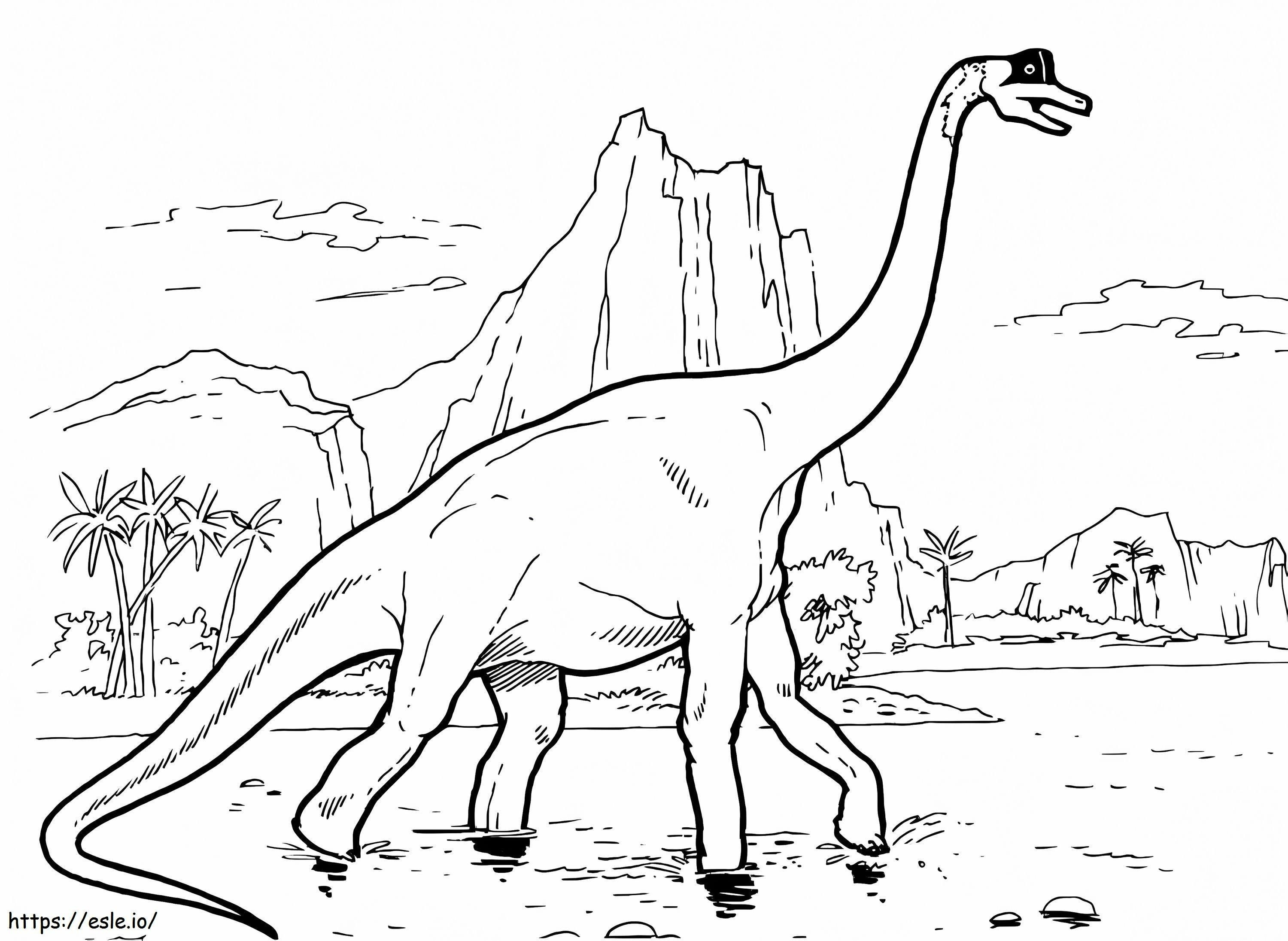 Coloriage Brachiosaure 5 à imprimer dessin