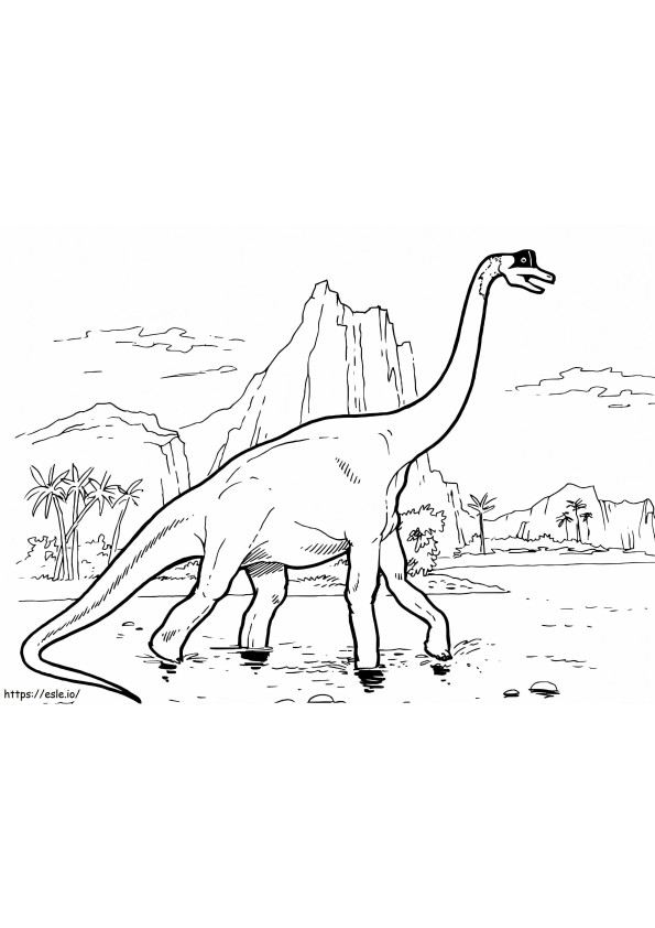 ブラキオサウルス 5 ぬりえ - 塗り絵