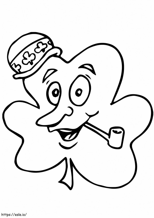 Smoking Clover coloring page