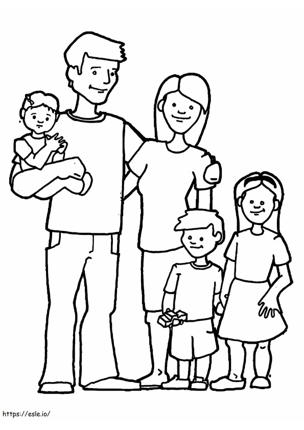 Family 5 coloring page