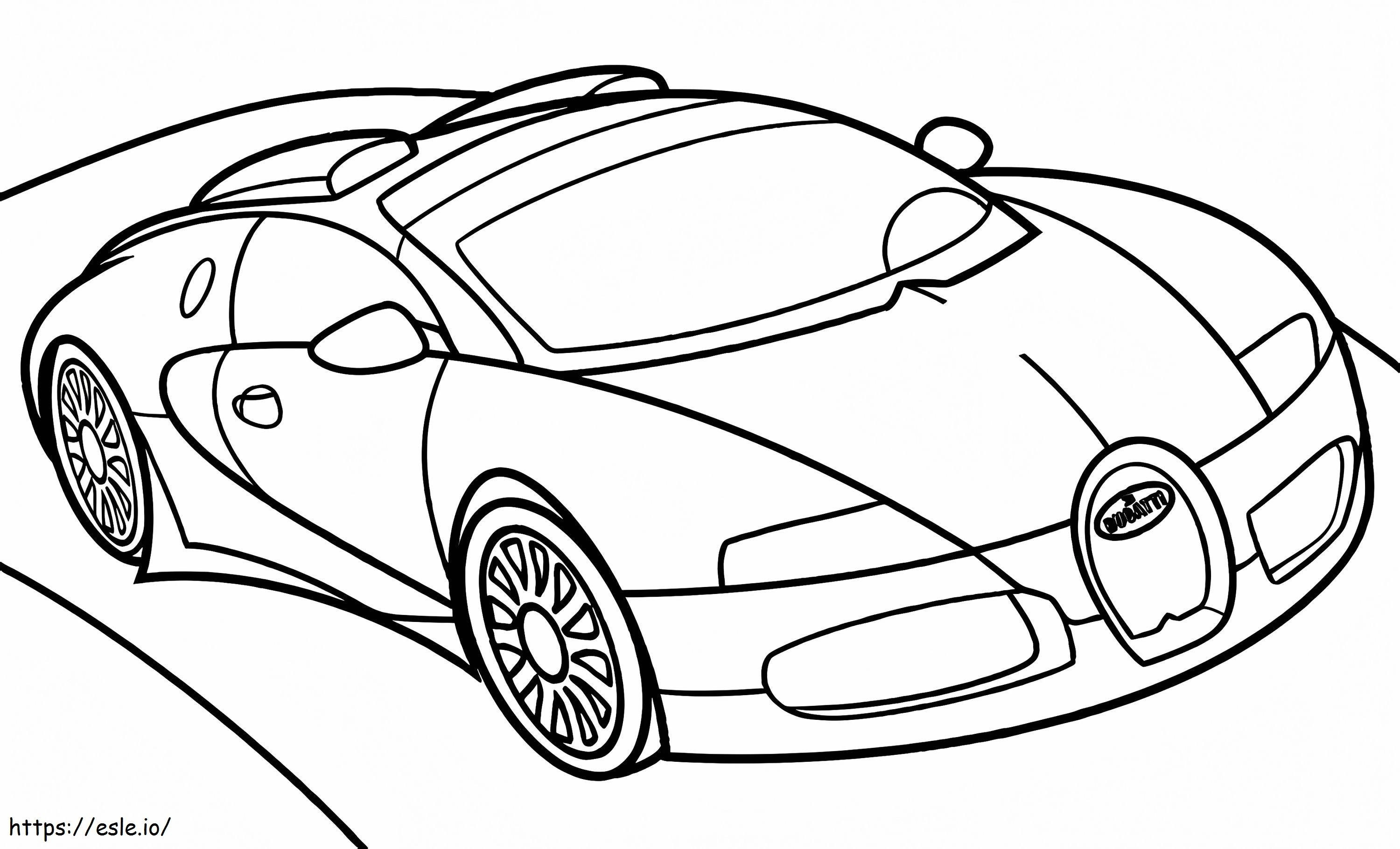 Macchina Bugatti 2 da colorare