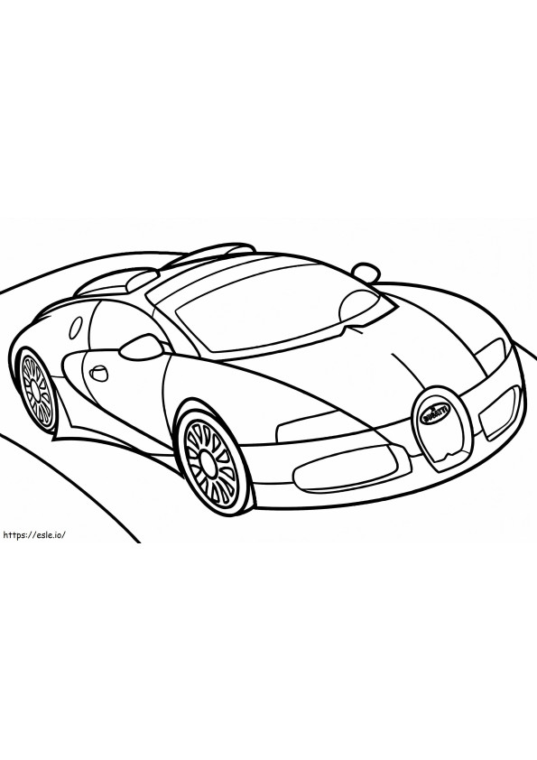 Coche Bugatti 2 para colorear