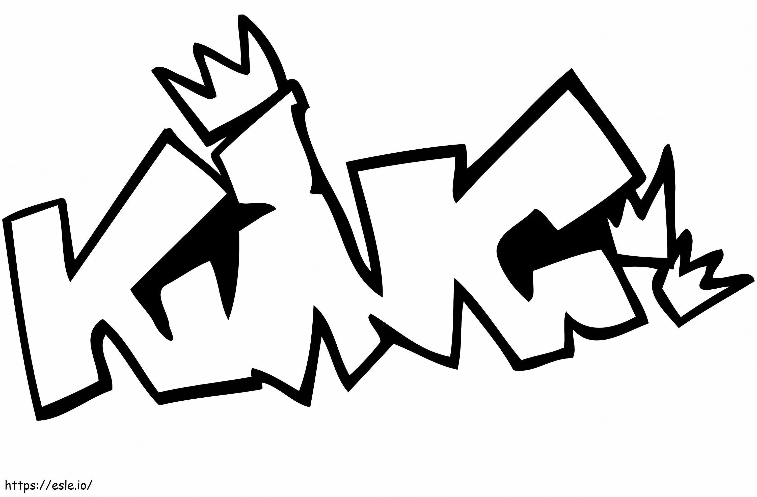 1576207828 King Graffiti coloring page