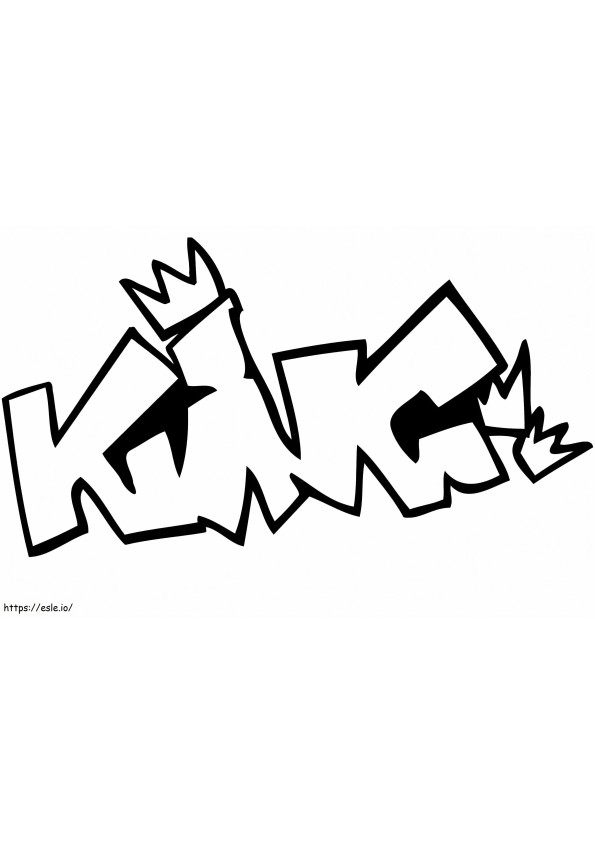 1576207828 King Graffiti coloring page