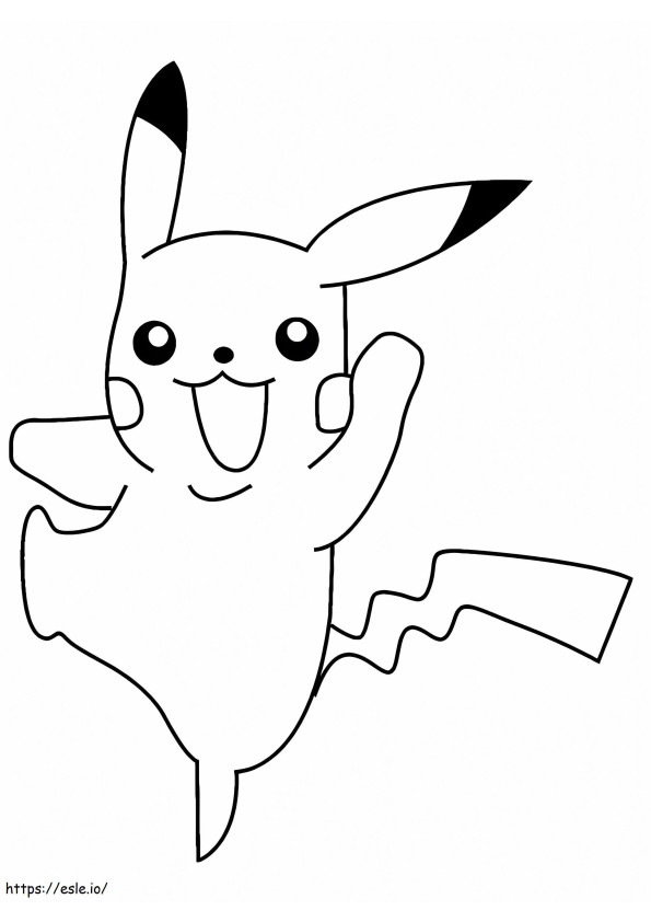 Pikachu Jumps coloring page