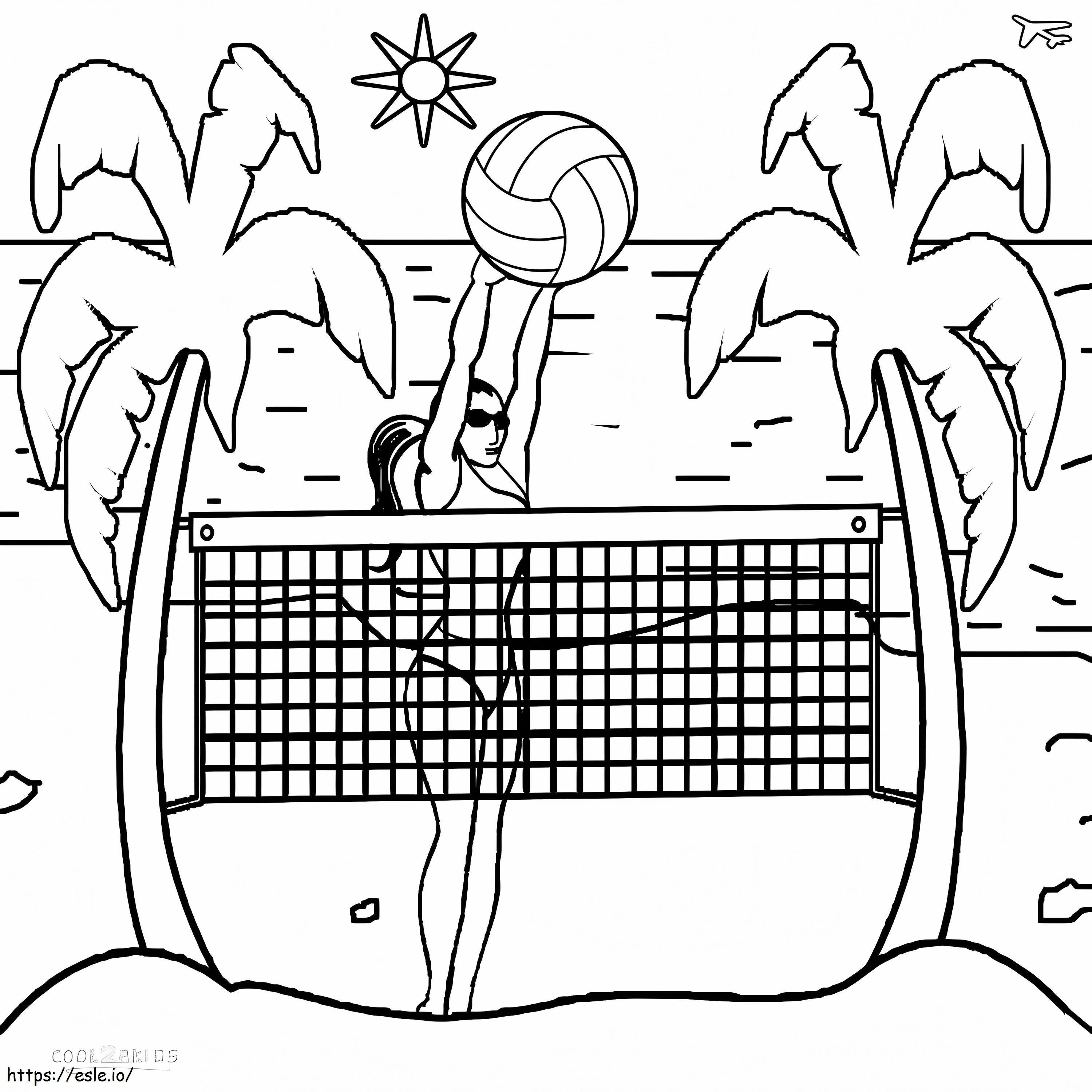 Beach Volleyball Coloring Pages coloring page