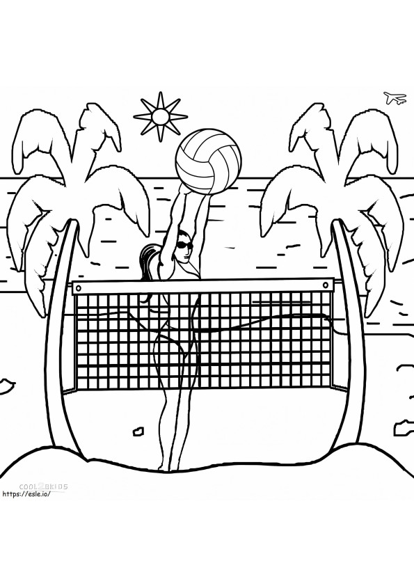 Beach Volleyball Coloring Pages coloring page