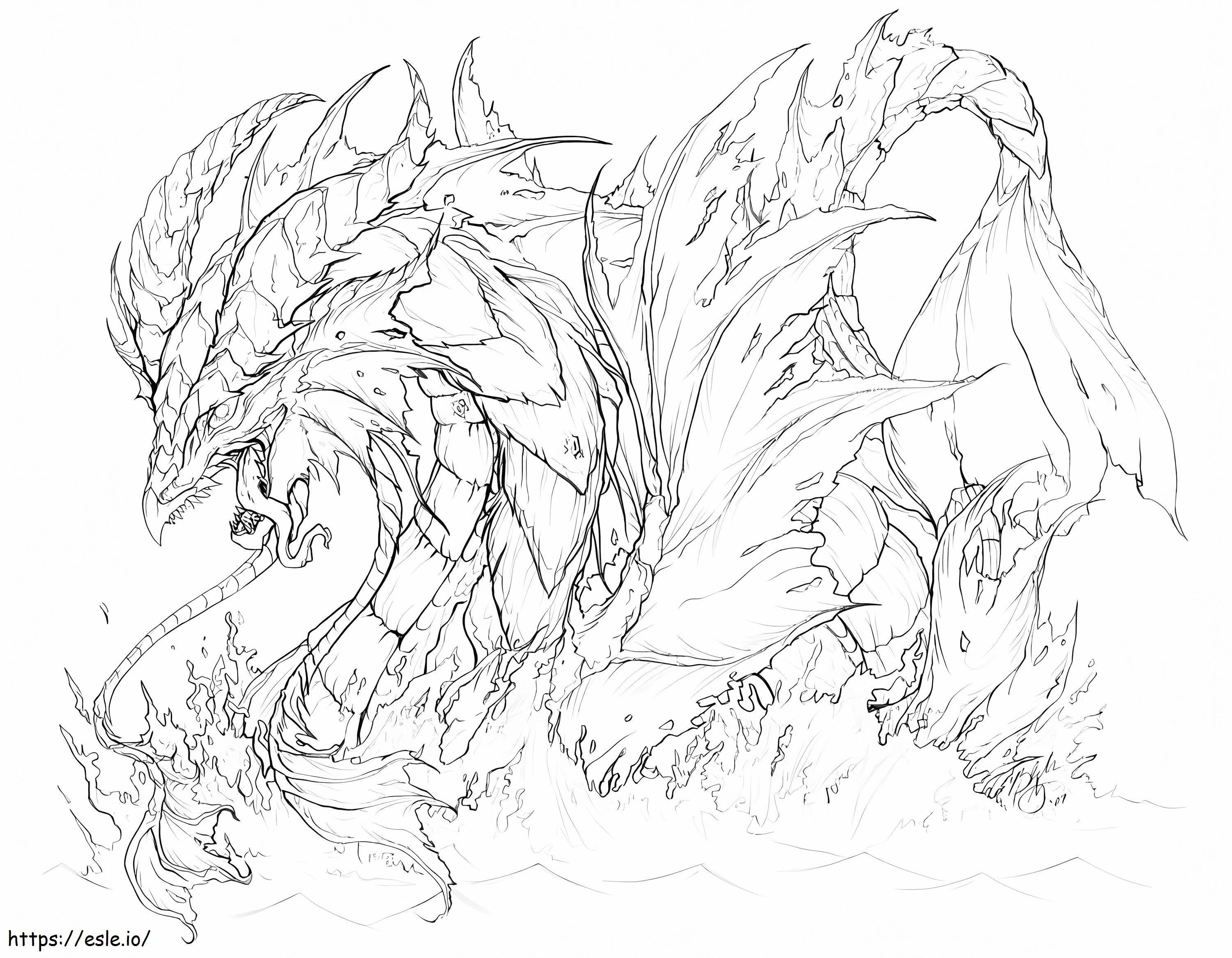 Monster Sea Serpent coloring page