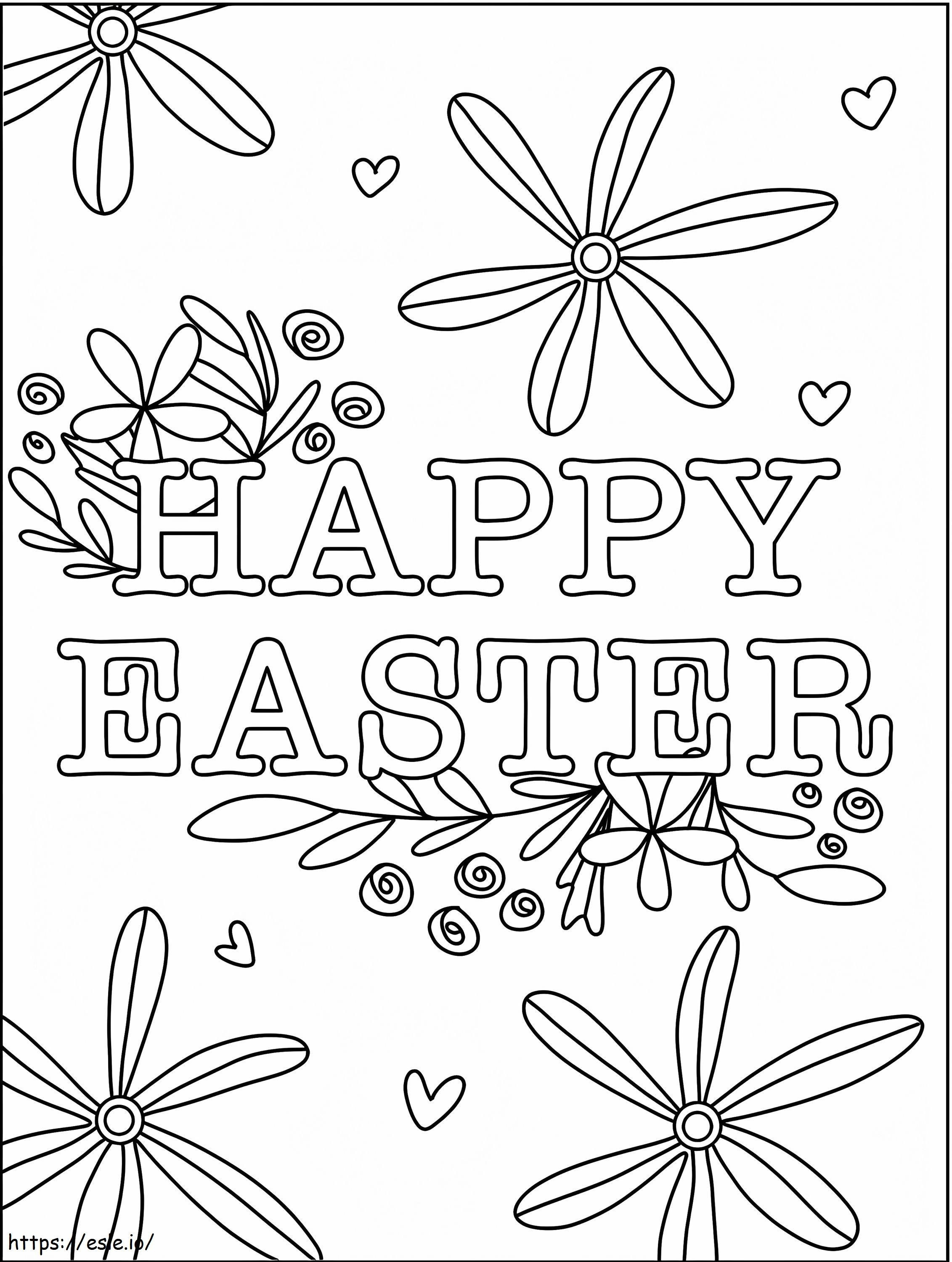 Coloriage Joyeuses Pâques à imprimer dessin