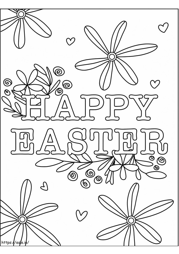 Coloriage Joyeuses Pâques à imprimer dessin
