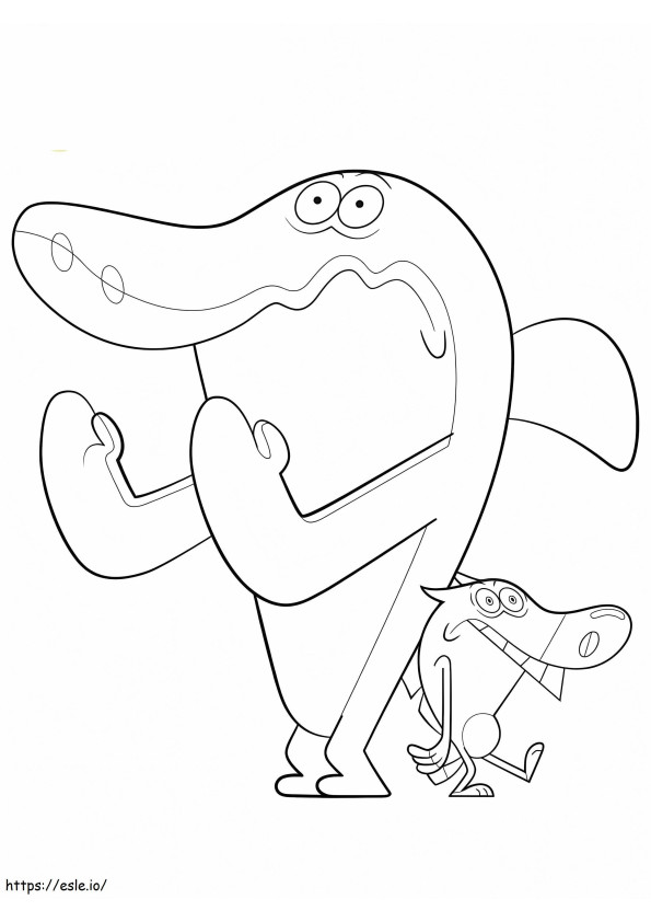 Zig Fun With Sharko coloring page