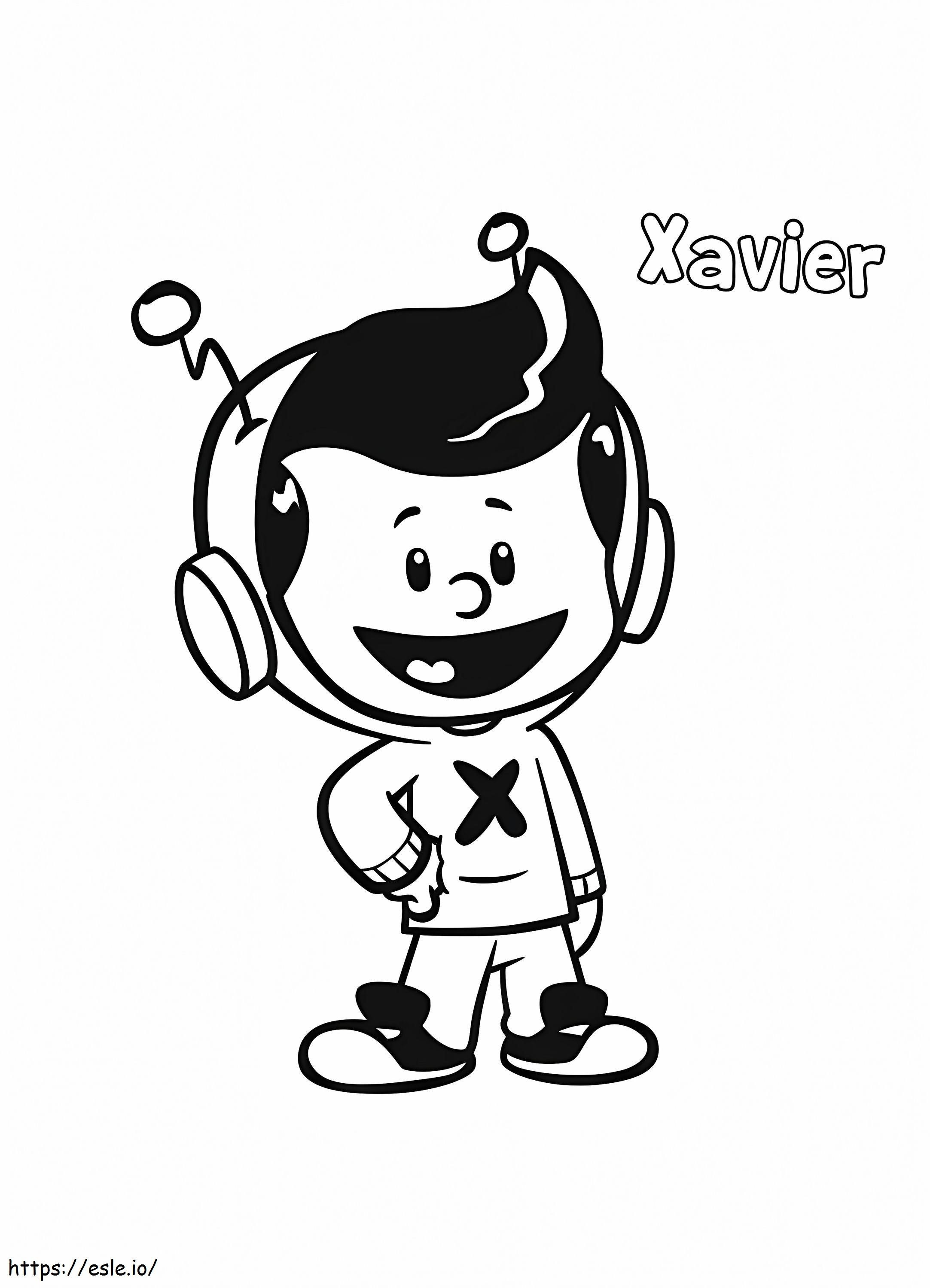 Xavier teka-teki Gambar Mewarnai