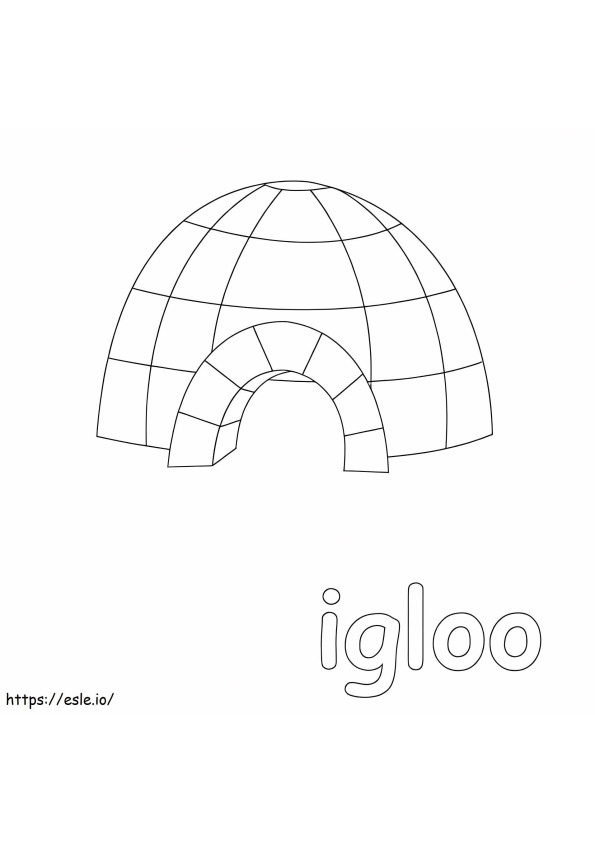 Coloriage Igloo imprimable gratuitement à imprimer dessin