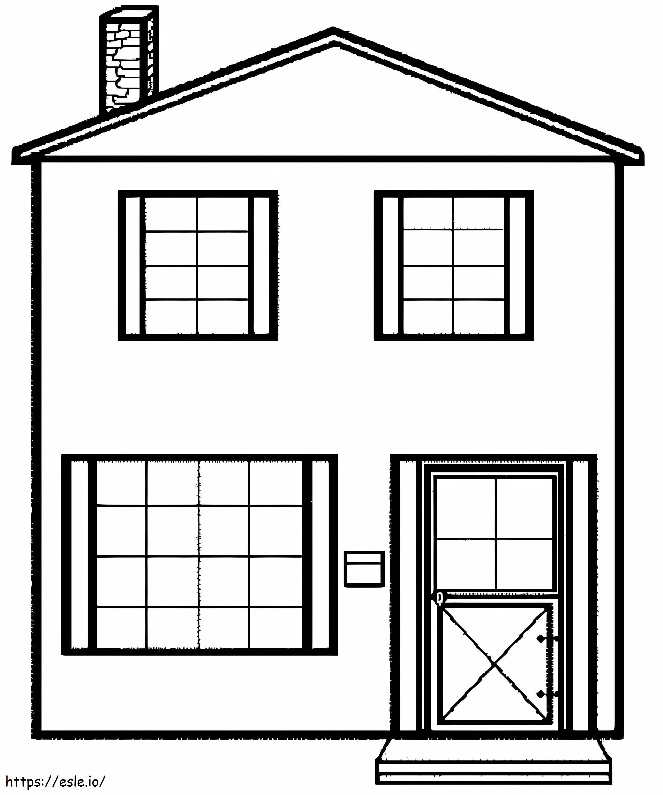 A Big House coloring page