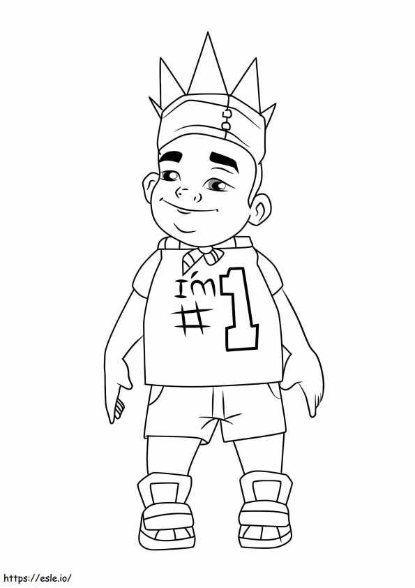 King From Subway Surfers coloring page