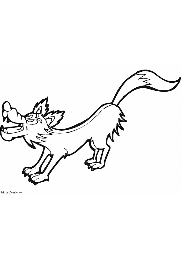 漫画のオオカミ ぬりえ - 塗り絵