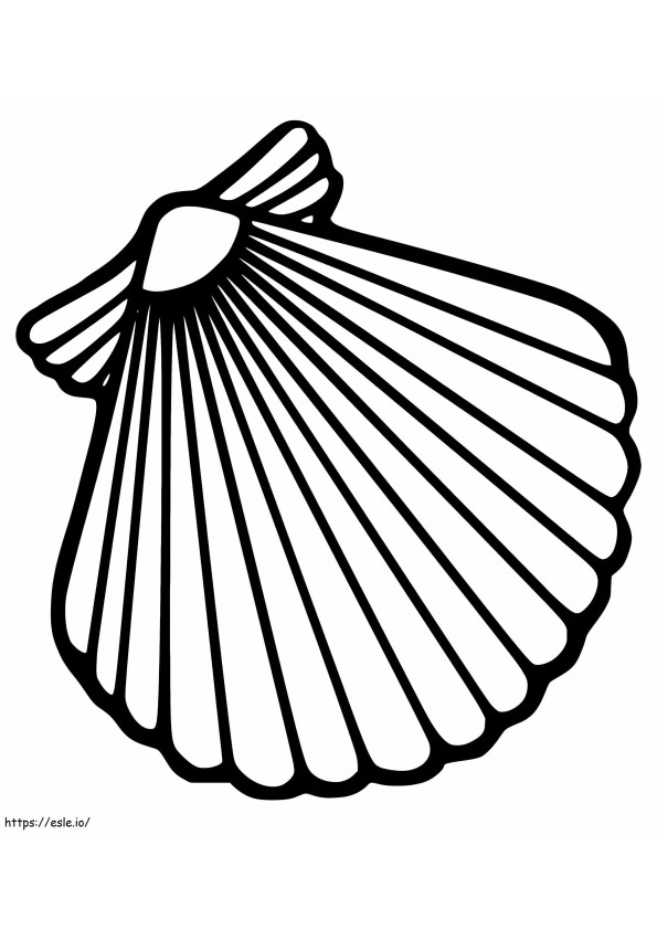 Free Scallop coloring page