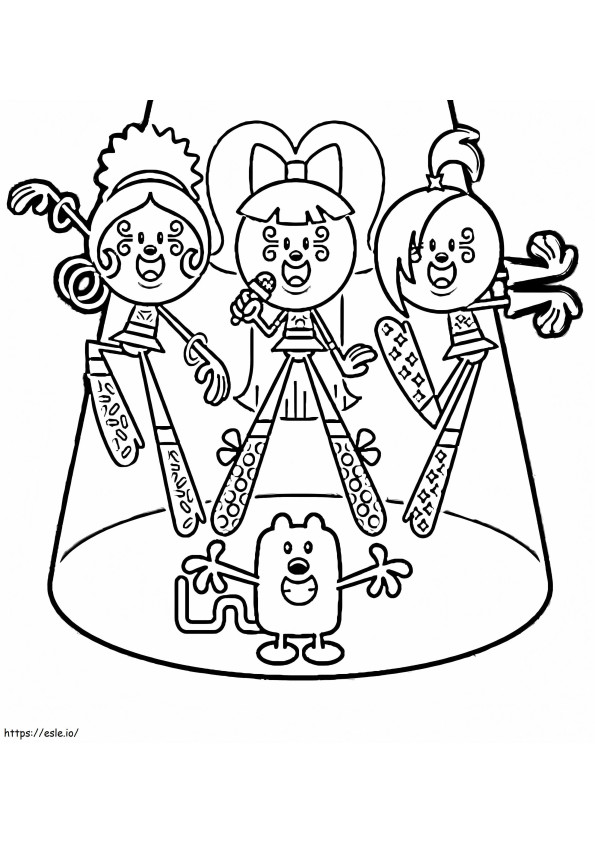 The Wubb Girlz And Wubbzy coloring page