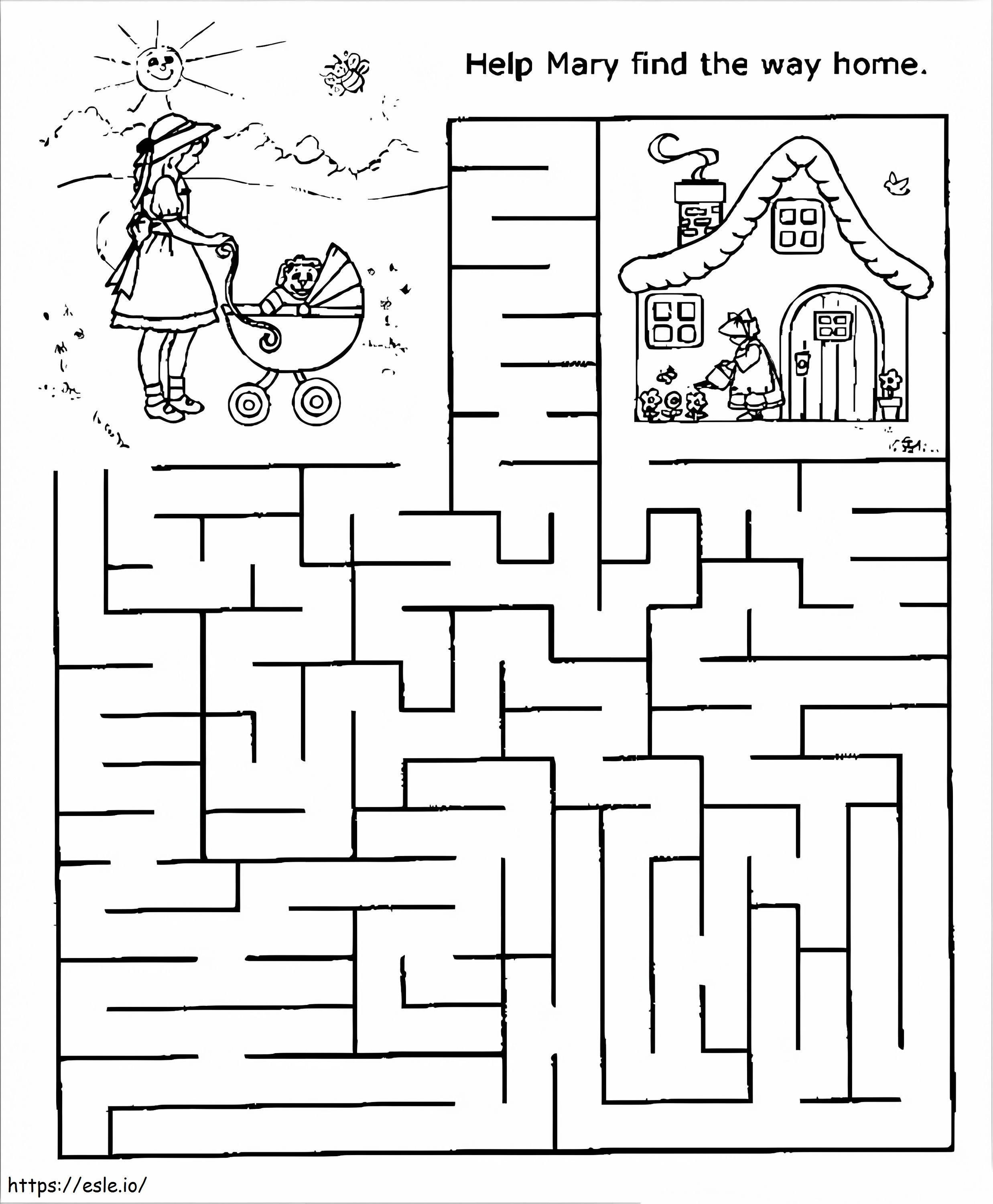 Way Home Maze coloring page