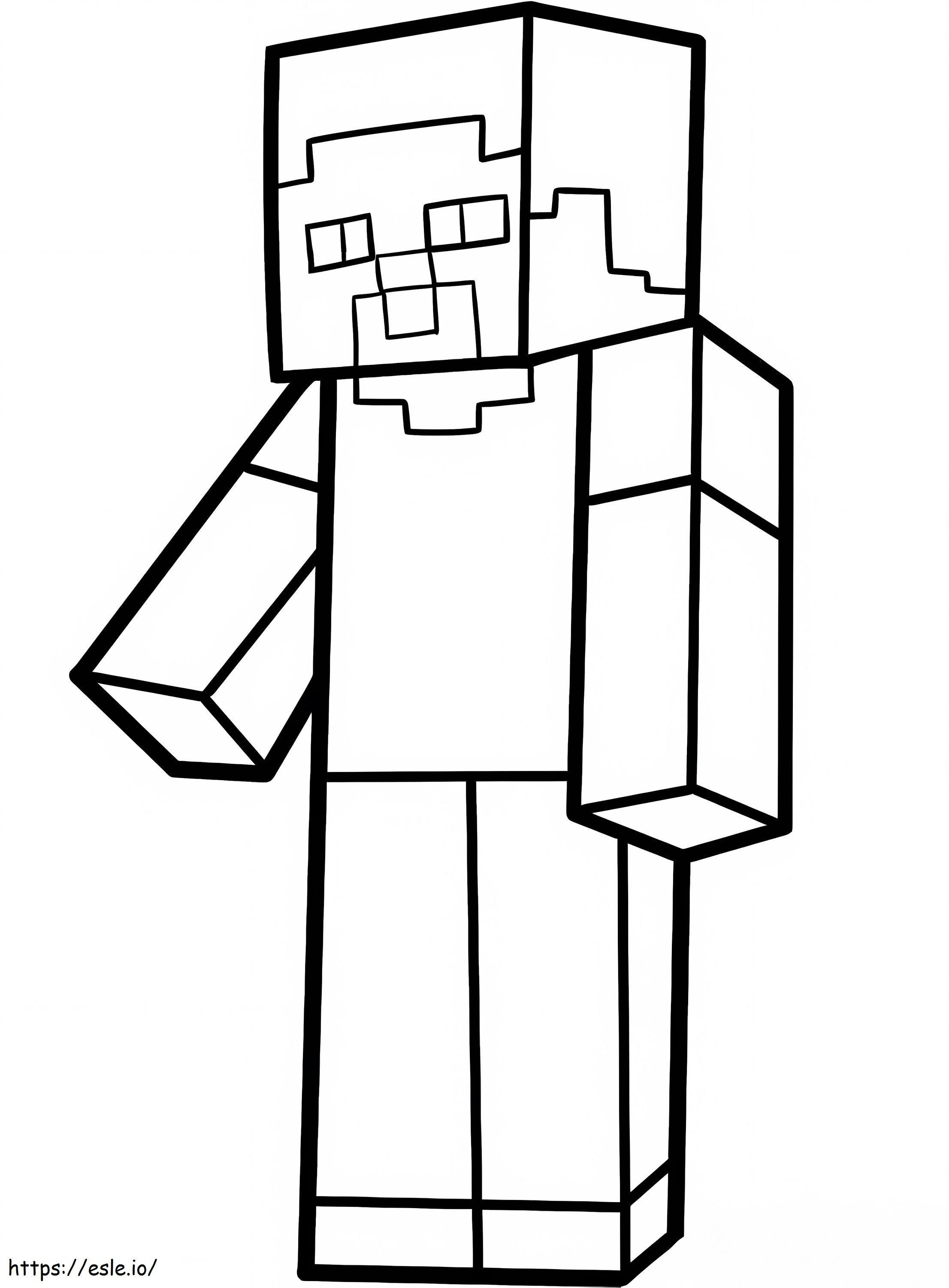Minecraft Zombie 2 coloring page