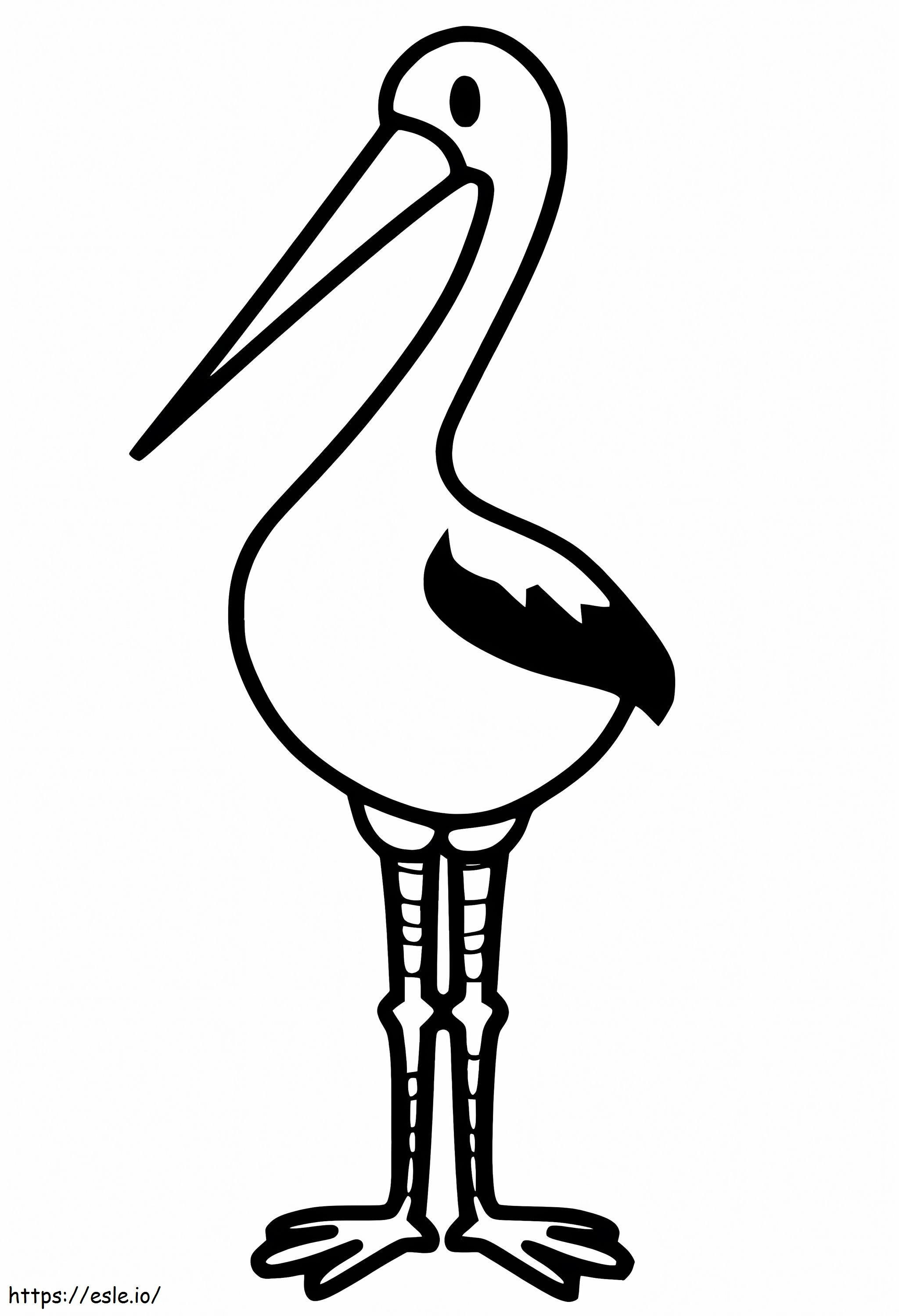 Nyomtatható gólya kifestő