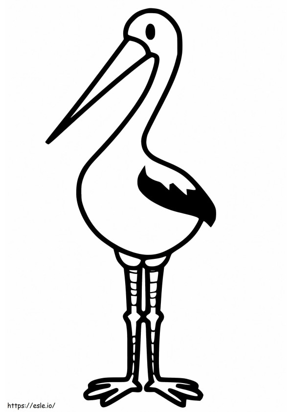 Nyomtatható gólya kifestő