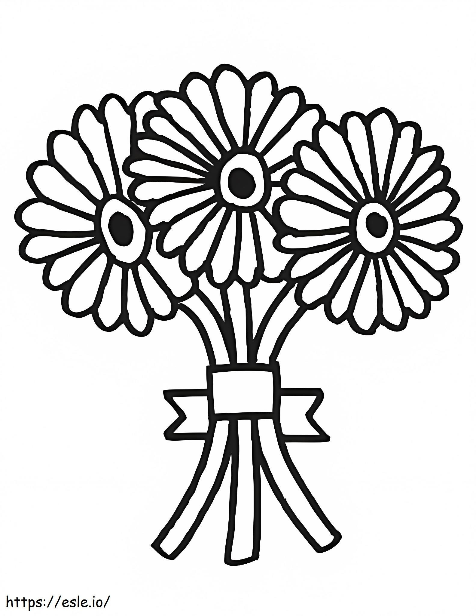 Blumenstrauß-Vektor ausmalbilder