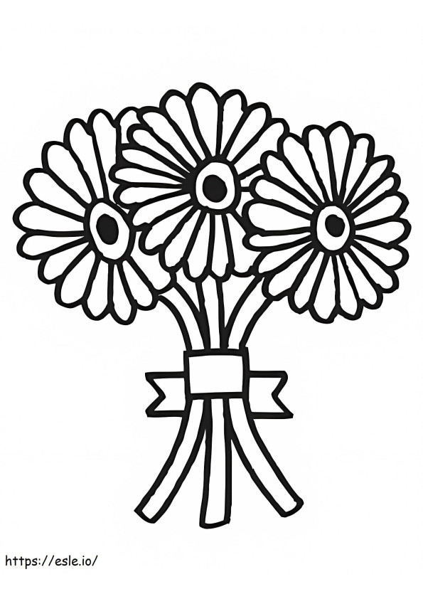 Coloriage Vecteur de bouquets à imprimer dessin