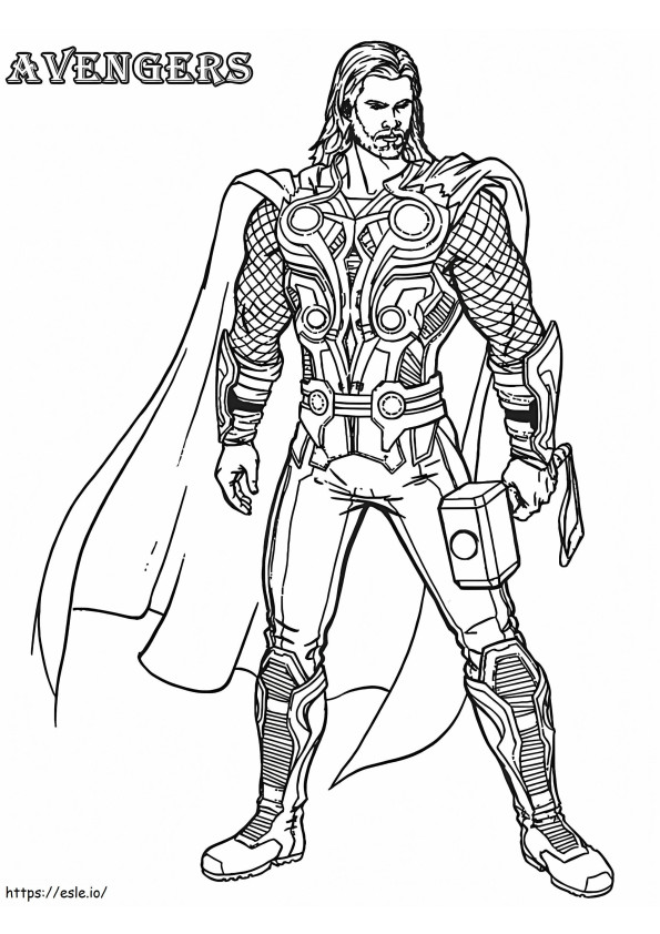 Avengers Thor coloring page