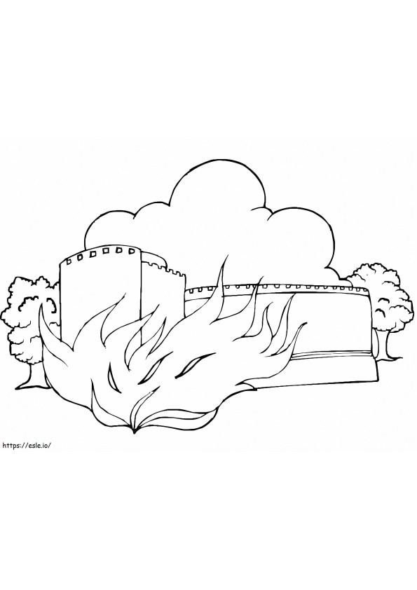 City Of Palm Trees coloring page