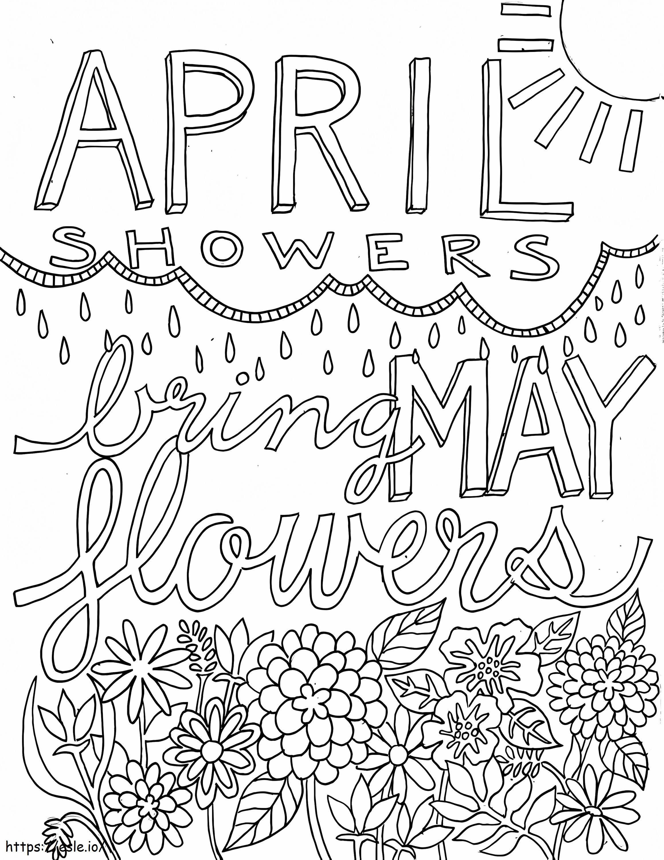 April Coloring Page 8 coloring page
