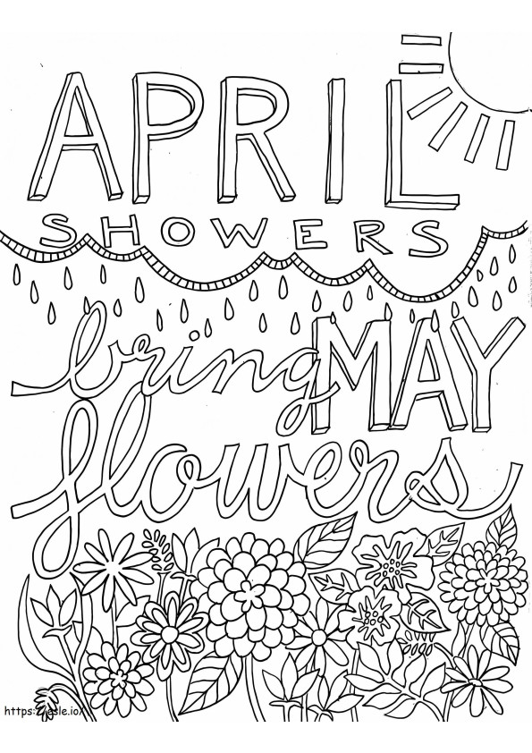 April Coloring Page 8 coloring page