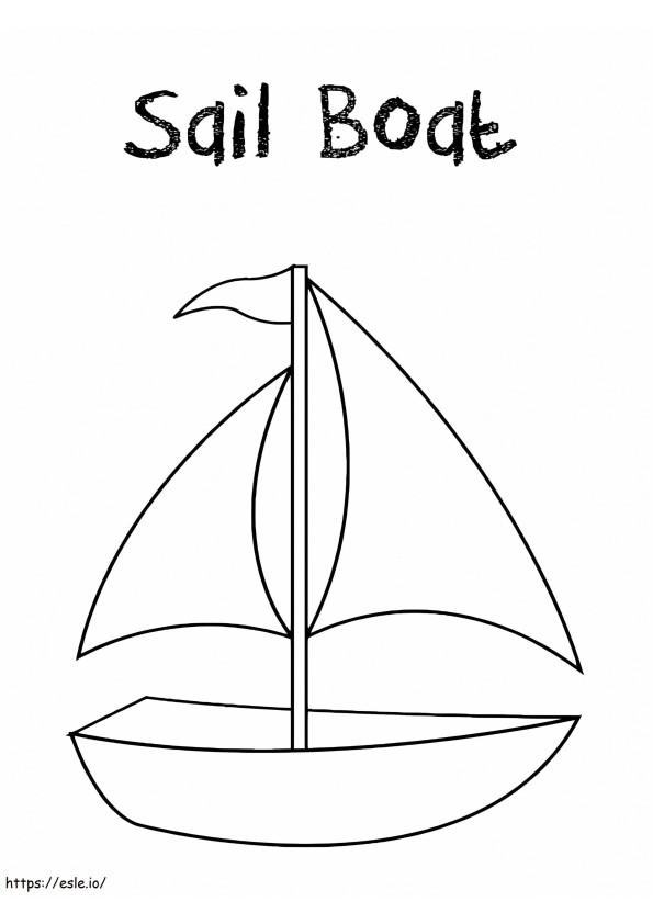 Sail Boat 1 coloring page