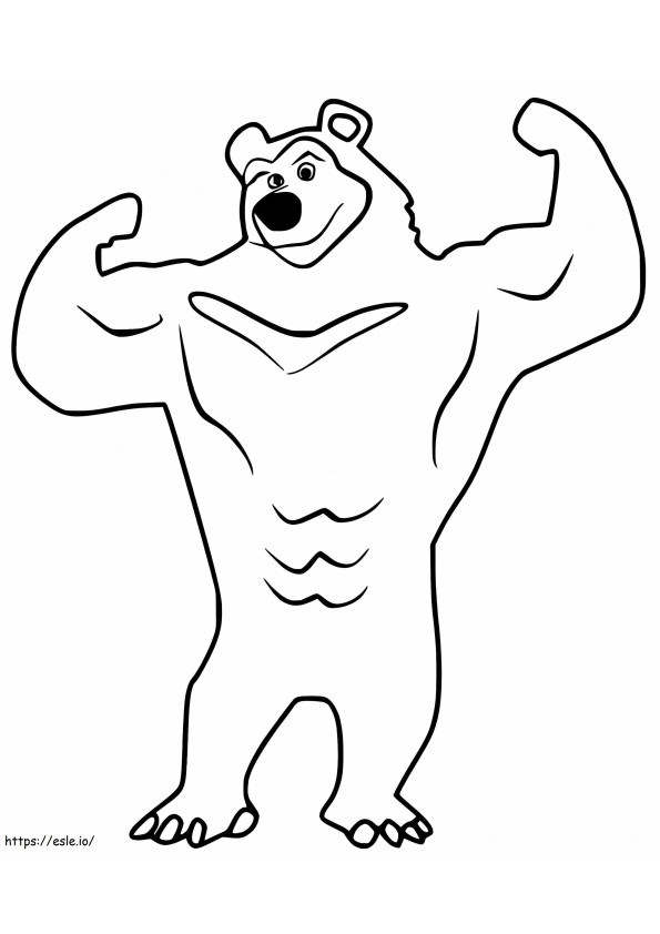 Strong Black Bear coloring page