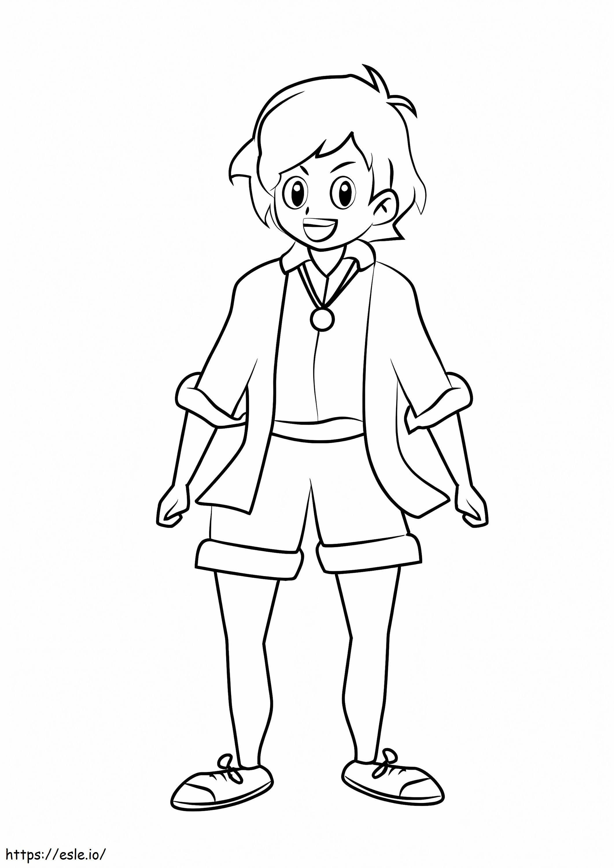 Kenny Forester From Yo Kai Watch coloring page