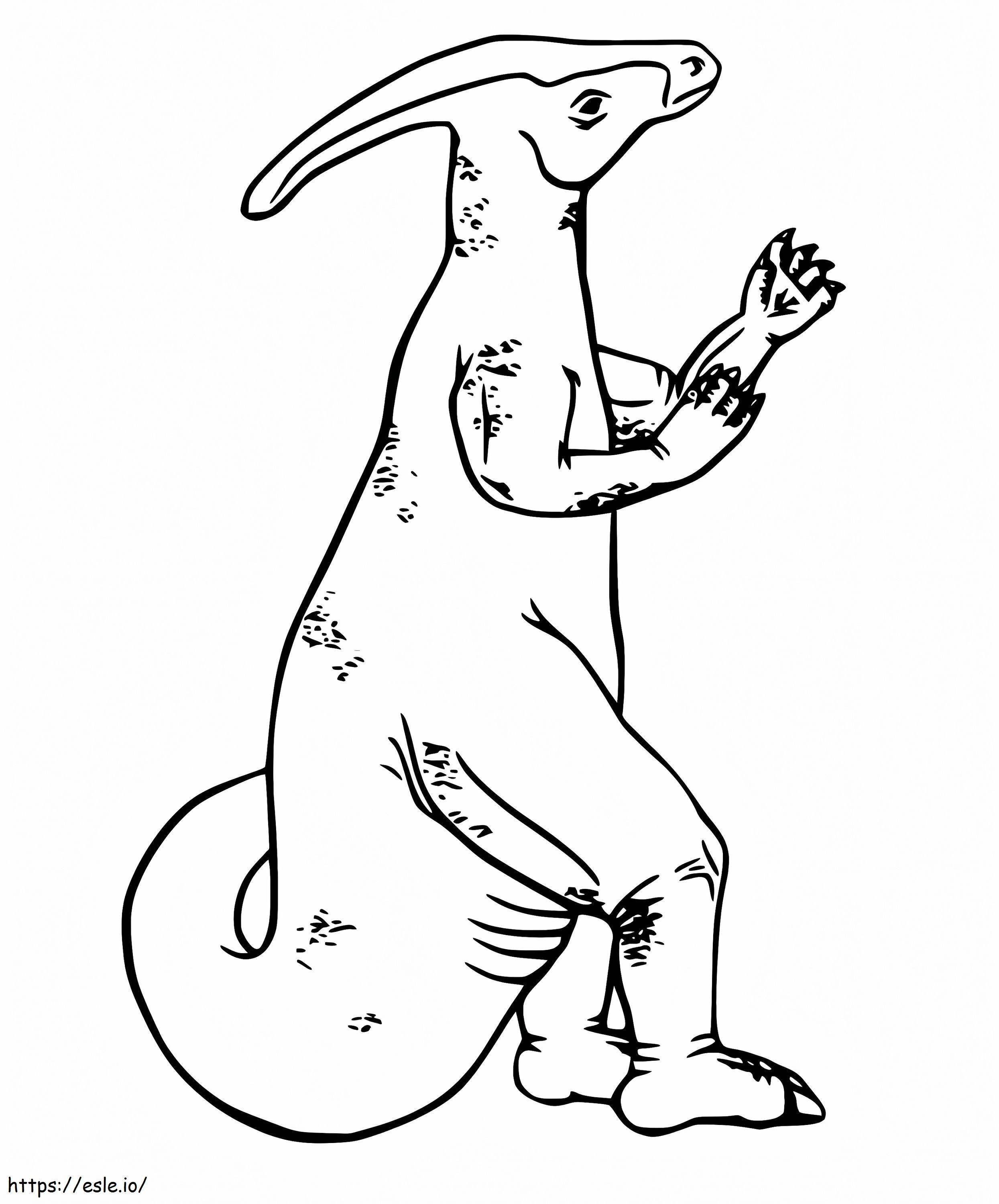 Coloriage Parasaurolophus 7 à imprimer dessin