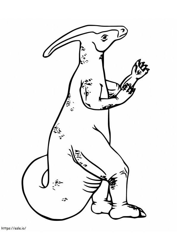 Coloriage Parasaurolophus 7 à imprimer dessin