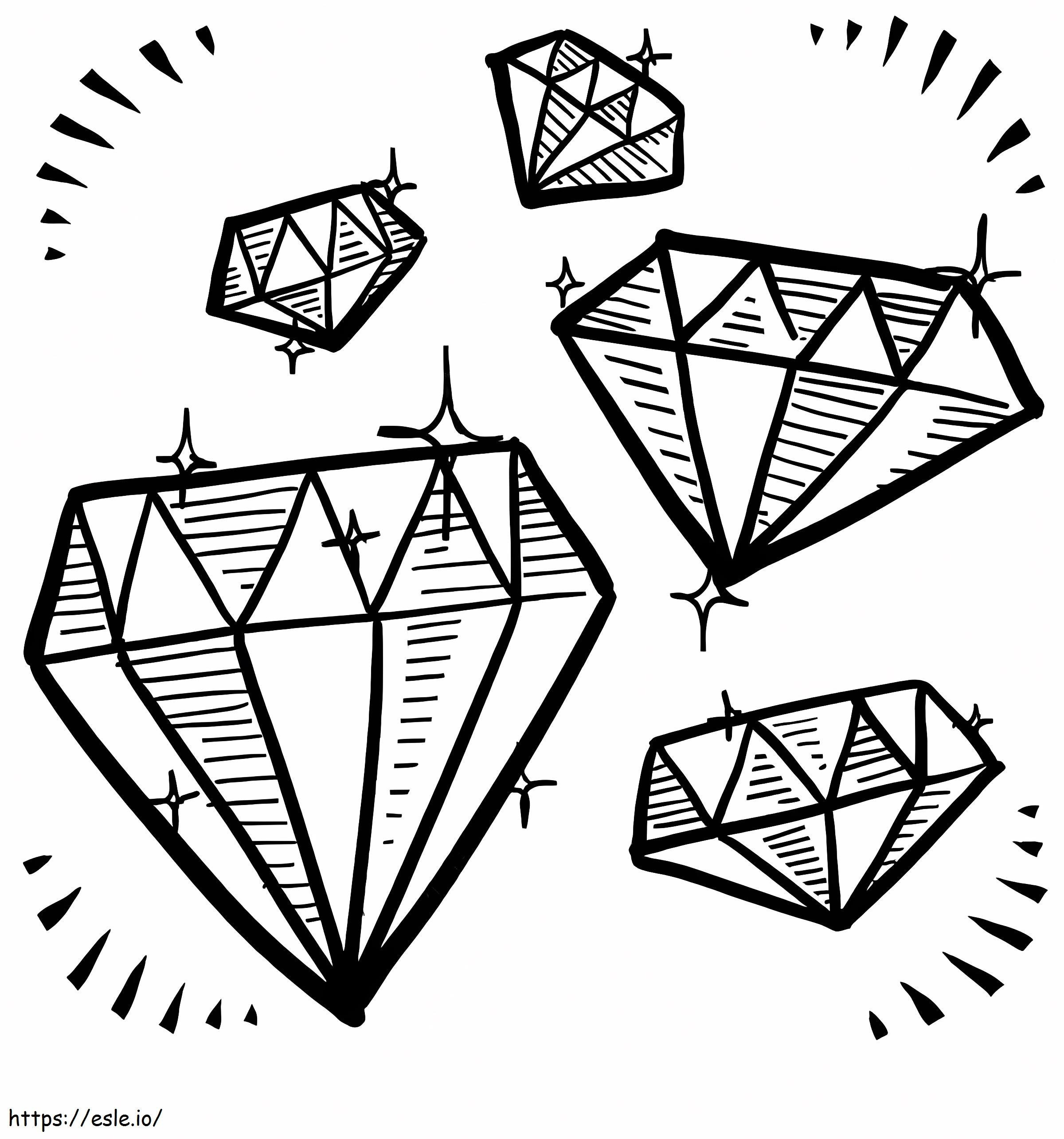 Coloriage Diamants à imprimer dessin